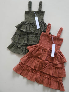 Frill dress - Clay