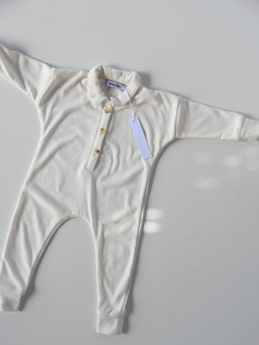 Polo Onesie - Vintage White