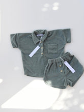 Load image into Gallery viewer, Polo Set - Dusty Blue