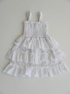 Frill Dress - White